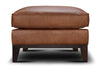 Image of Kellan "Quick Ship" Leather Pillow Top Footstool Ottoman