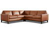 Image of Kellan "Quick Ship" Three Piece Modern Leather Sectional Sofa (As Configured)