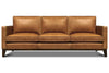 Image of Kellan 85 Inch Modern Leather Track Arm Sofa