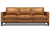 Image of Kellan Rio Chestnut 85 Inch Modern Leather Track Arm Sofa