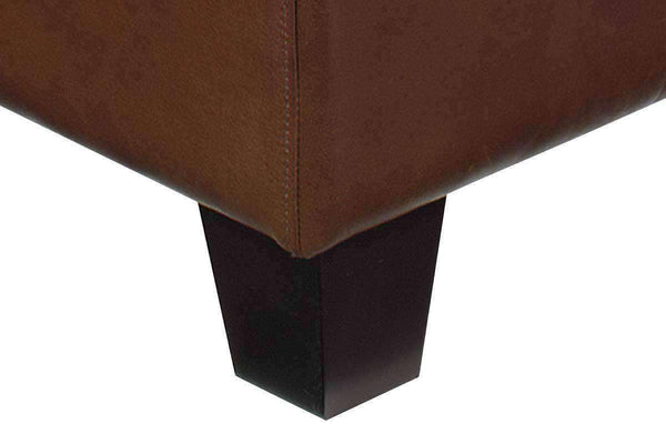 Kelsey 34 Inch Square Apartment Size Leather Cocktail Ottoman Table