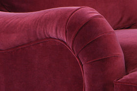 Kristen English Arm Chaise Chair With Pillow Back