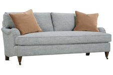 Kristen I 78 Inch English Arm Single Bench Cushion Apartment Size Fabric Sofa