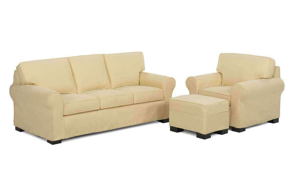 Slipcovered Furniture Lauren Slipcover Queen Sleeper Sofa Set 