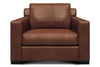 Image of Lawrence Rio Luggage Modern Leather Track Arm Sofa Collection