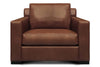 Image of Lawrence Modern Leather Track Arm Sofa Collection