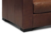 Image of Lawrence Rio Luggage Modern Leather Track Arm Club Chair