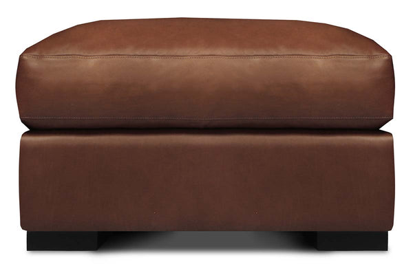 Lawrence Rio Luggage Modern Leather Pillow Top Ottoman