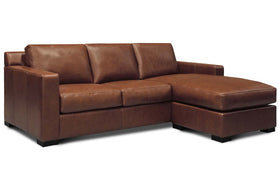 Lawrence Reversible Chaise Leather Sectional