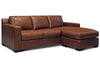 Image of Lawrence Rio Luggage Reversible Chaise Leather Sectional