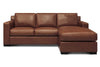 Image of Lawrence Reversible Chaise Leather Sectional