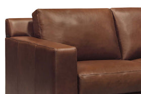 Lawrence 89 Inch Modern Leather Track Arm Sofa