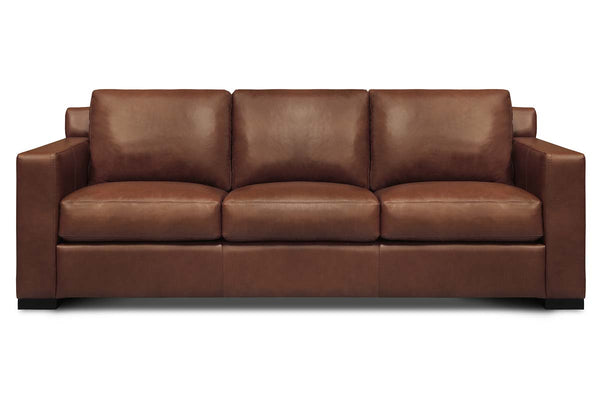 Lawrence Rio Luggage Modern Leather Track Arm Sofa Collection
