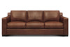 Image of Lawrence Modern Leather Track Arm Sofa Collection