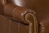 Image of Amherst Leather Tight Back Accent Chair With Wings