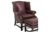 Image of Seton Chippendale Style Leather Accent Arm Chair