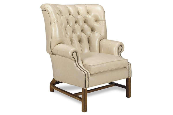 Cullen Designer Style Tufted Leather Accent Chair