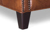 Image of Gardner Tub Style Leather Accent Chair With Nail Trim