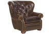 Image of Hadley Button Tufted Leather Chesterfield Club Chair