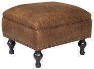 Dewey "Designer Style" Leather Ottoman