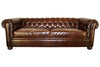 Image of Empire Chesterfield 84 Inch Full Studio Leather Sleeper Sofa