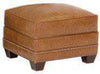 Image of Harmon "Designer Style" Leather Ottoman w/ Nailhead Trim