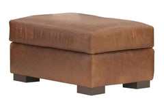 Harrison Large Leather Ottoman For Chair And A Half