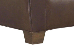 Rockefeller 85 Inch Traditional Leather Pillowback Sofa