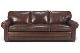 Sheffield 86 or 94 Inch Deep Seated Select-A-Size Extra Large Leather Sofa