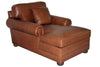 Image of Sheffield Two Arm Leather Chaise Lounge Chair