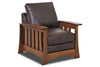 Image of Leather Furniture Stockton Leather Arts And Crafts Mission Style Arm Chair