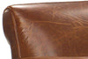 Image of Tribeca 83 Inch Rustic Leather Rolled Tight Back Cigar Sofa