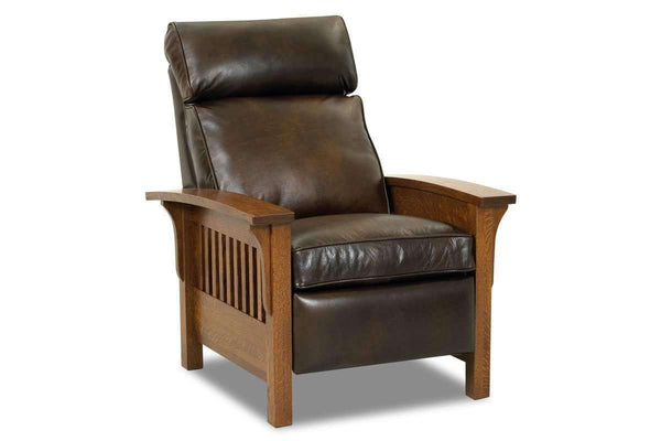 Aldrich Arts And Crafts Style Mission Leather Recliner Chair - Club Furniture