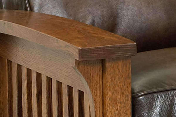 Aldrich Arts And Crafts Style Mission Leather Recliner Chair