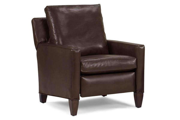 Leather Recliner Alvin High Leg Leather Pillow Back Recliner