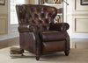 Image of Leather Recliner Arthur Chesterfield Leather Tufted Wingback Recliner Chair