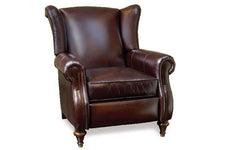 Leather Recliner Chamberlain Leather Wingback Recliner Chair With Rolled Arms