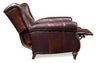 Image of Leather Recliner Chamberlain Leather Wingback Recliner Chair With Rolled Arms