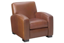Leather Recliner Hayden Contemporary Leather Square Back Recliner Chair
