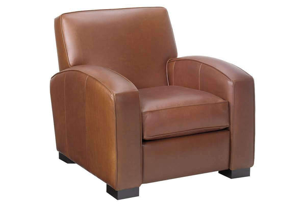 Leather Recliner Hayden Contemporary Leather Square Back Recliner Chair