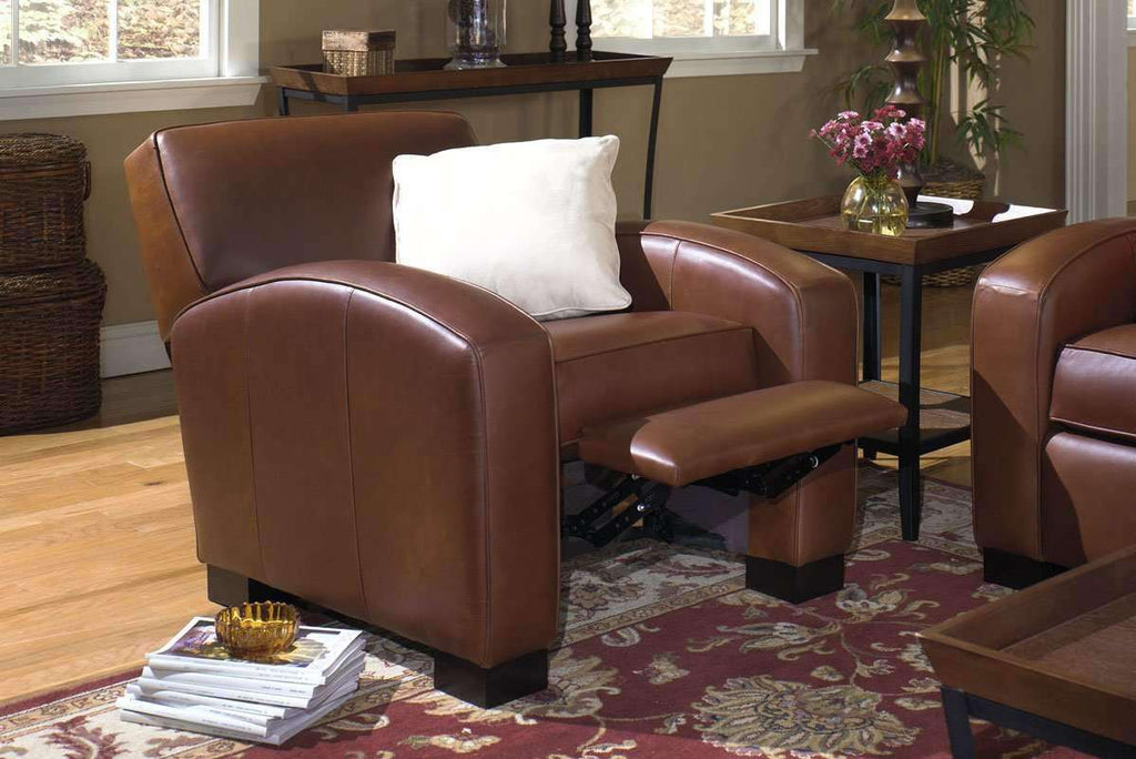 Contemporary leather on sale recliner chair