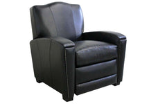 Leather Recliner Marvin "Designer Style" Leather Art Deco Camel Back Recliner