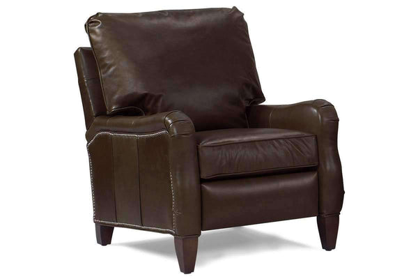 Leather Recliner Maynard Leather English Arm Pillow Back Recliner