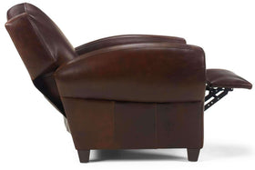 Parisian Camel Back Leather Reclining Chair