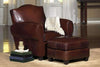 Image of Parisian Camel Back Leather Reclining Chair