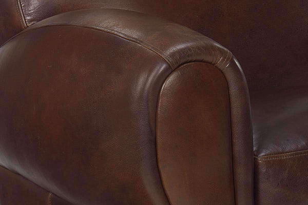 Parisian Camel Back Leather Reclining Chair