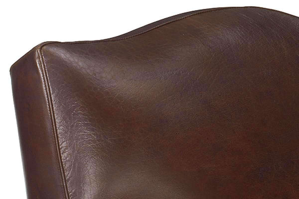 Parisian Camel Back Leather Reclining Chair