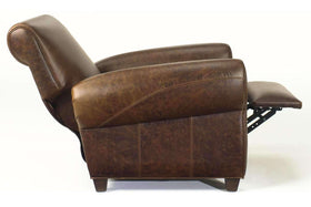 Tribeca Leather Vintage Style Recliner Chair