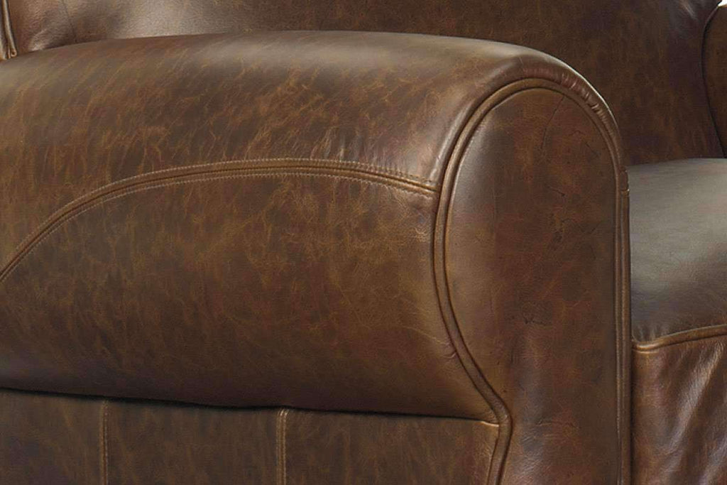 Tribeca Distressed Rustic & Vintage Style Leather Recliner Club Furniture