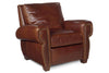 Image of Leather Recliner Weston Rustic Leather Pillow Back Recliner With Nails